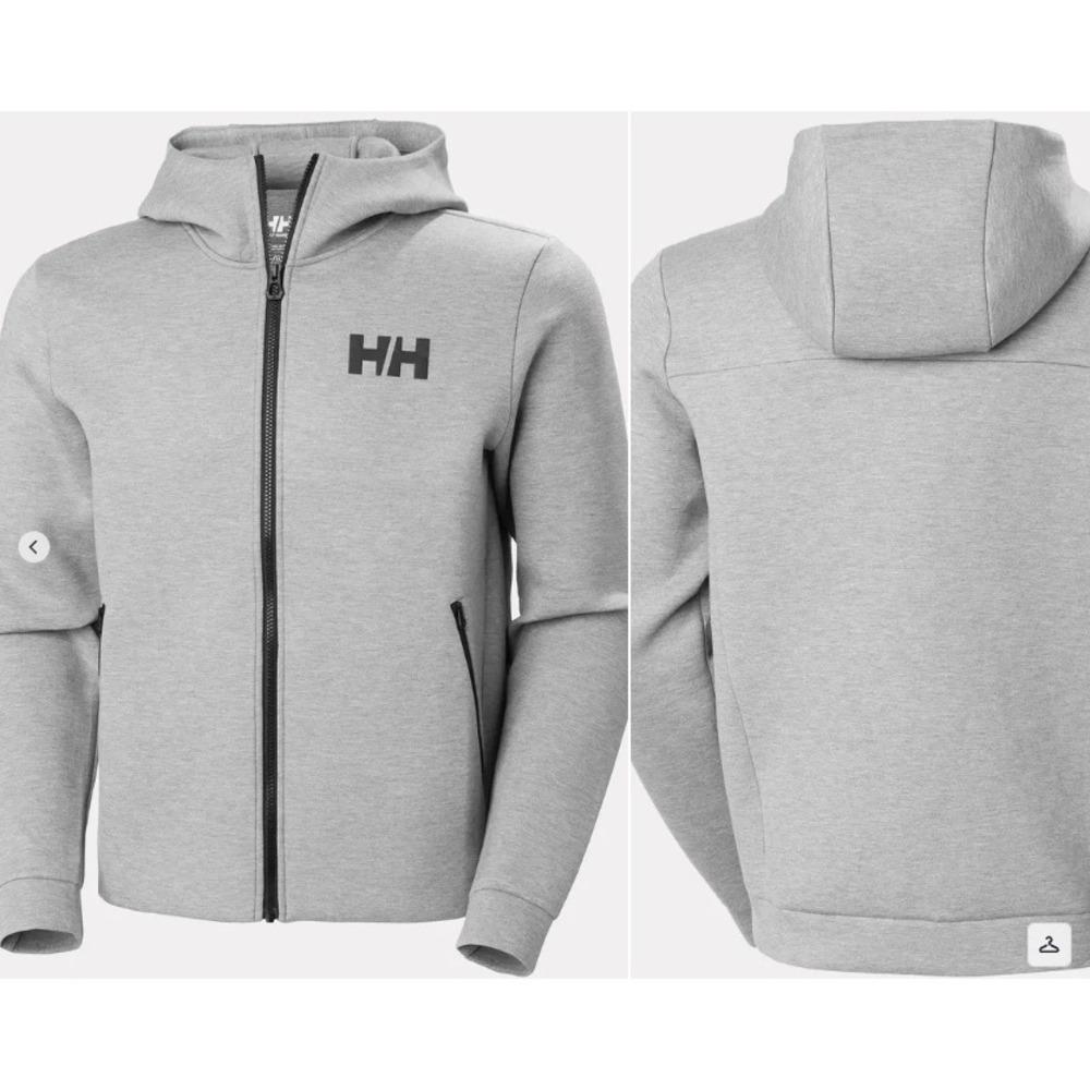 Helly Hansen Mens Gray Hydropower Full Zip Ocean Sailing Jacket 2.0 Tech Size M